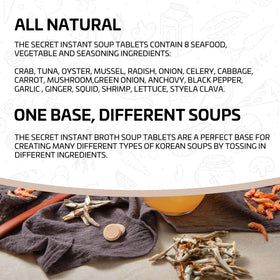 SOUND OF SEOUL ingredients mix shows seafood and vegetables.