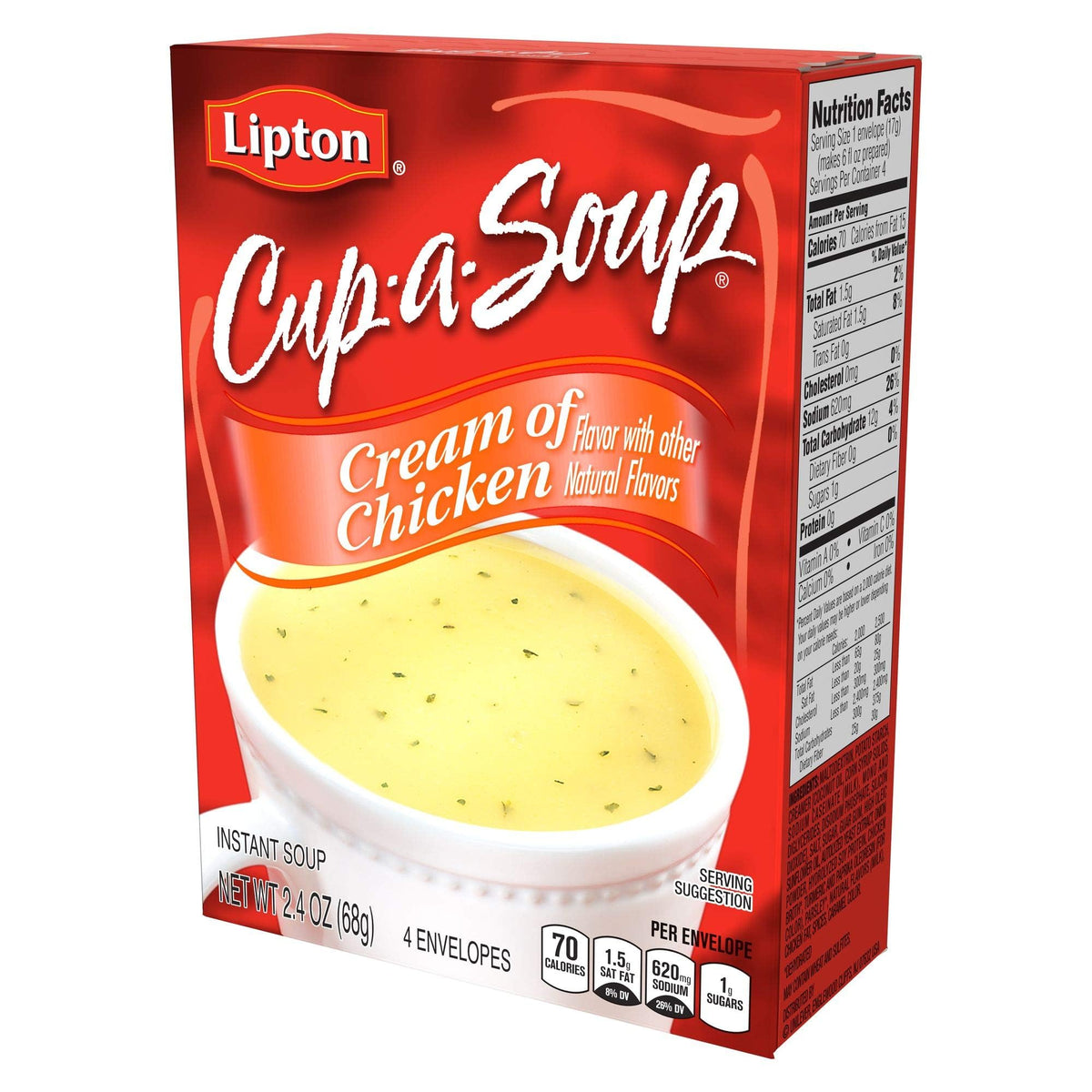 SOUP SECRETS Lipton Cup-a-Soup ready in minutes for stove-top or microwave
