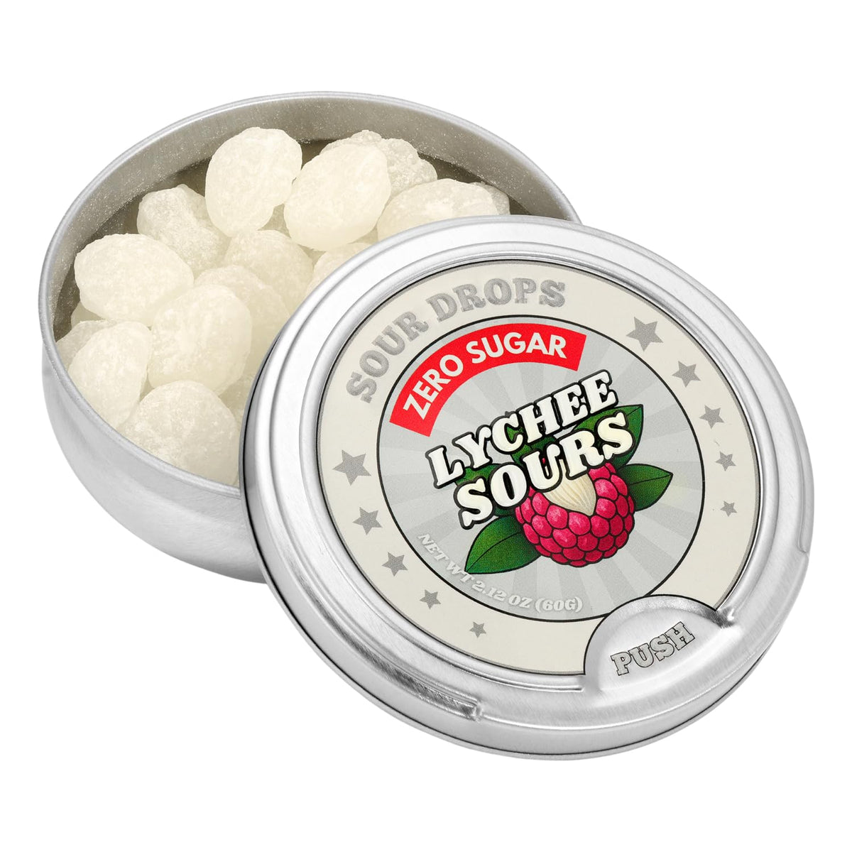 Sour Drops 3-pack tin showcases variety for sharing.