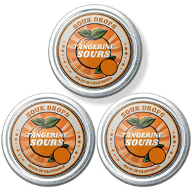 Sour Drops Tangerine vegan gluten-free label appeals to dietary-conscious shoppers.