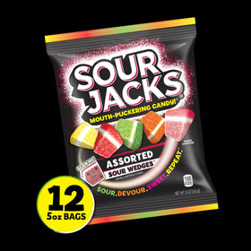 Sour Jacks sour sugar coating delivering tangy charm.