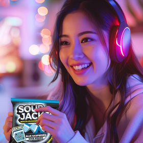 Sour Jacks vibrant blue color hints at intense raspberry aroma.