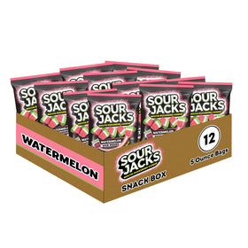 Sour Jacks Watermelon Wedges 12-pack bags for easy sharing and take-anywhere snacking.