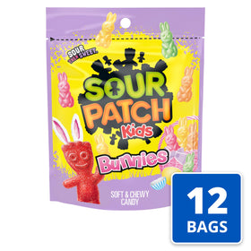 Sour Patch Kids Bunnies soft and chewy texture close-up, perfect for snacking