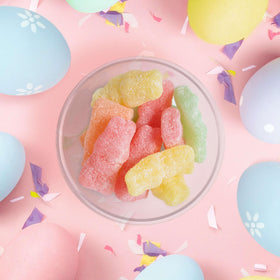 Sour Patch Kids Bunnies stand-up pouch, easy to share at gatherings