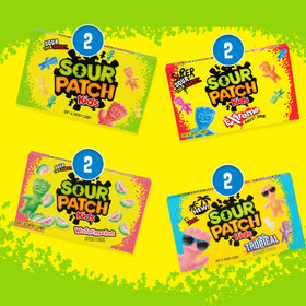 Sour Patch Kids Extreme Box close-up showing bold sour candy