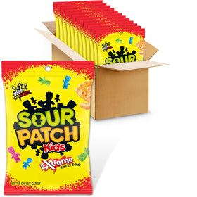 Sour Patch Kids Extreme Sour soft candy bag front view for bold flavor moments.