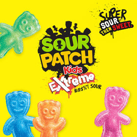 Sour Patch Kids extreme sour then sweet profile invites sharing.