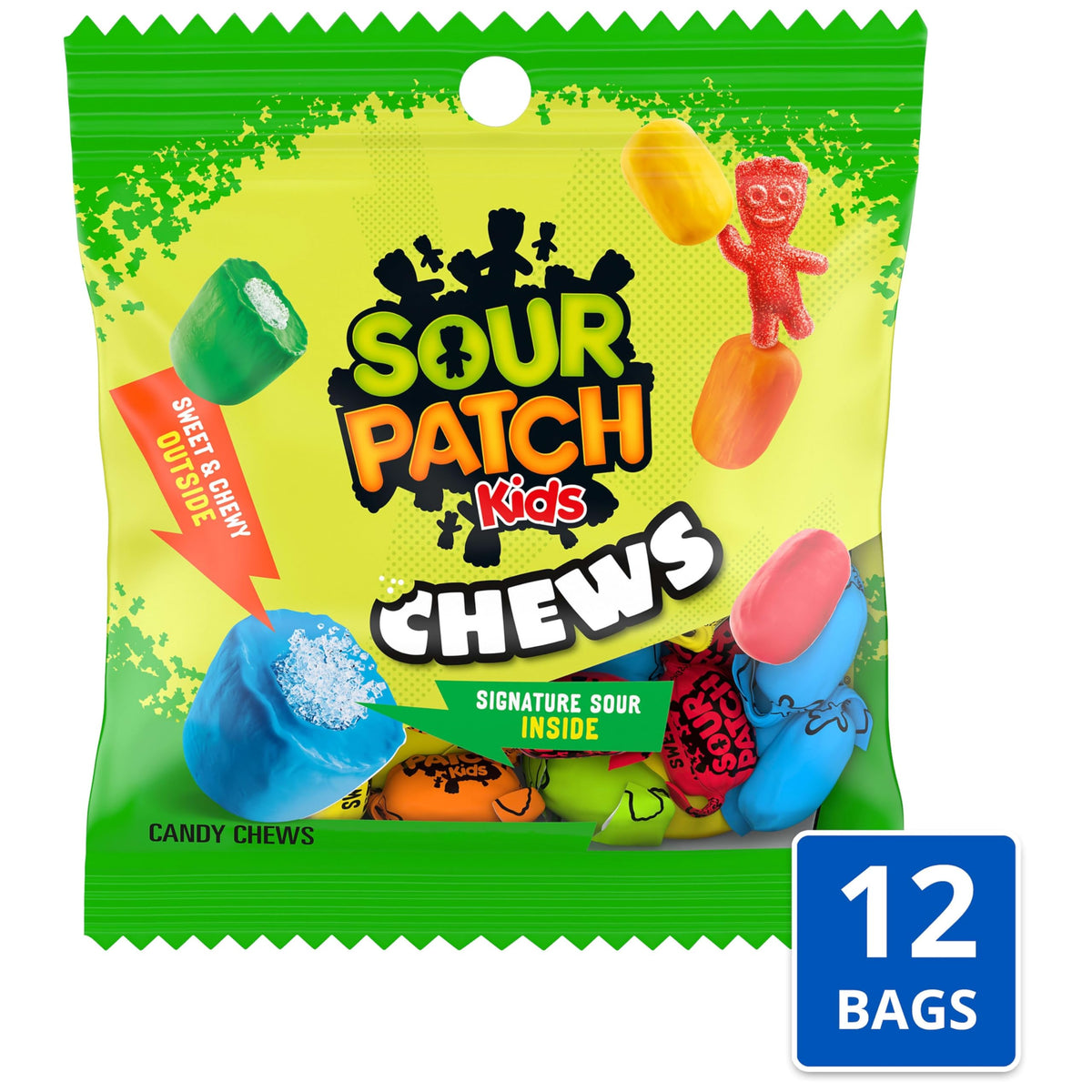 Sour Patch Kids individually wrapped chews ideal for on-the-go snacks.