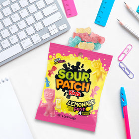 Movie night snack featuring Sour Patch Kids Lemonade Fest for sharing.
