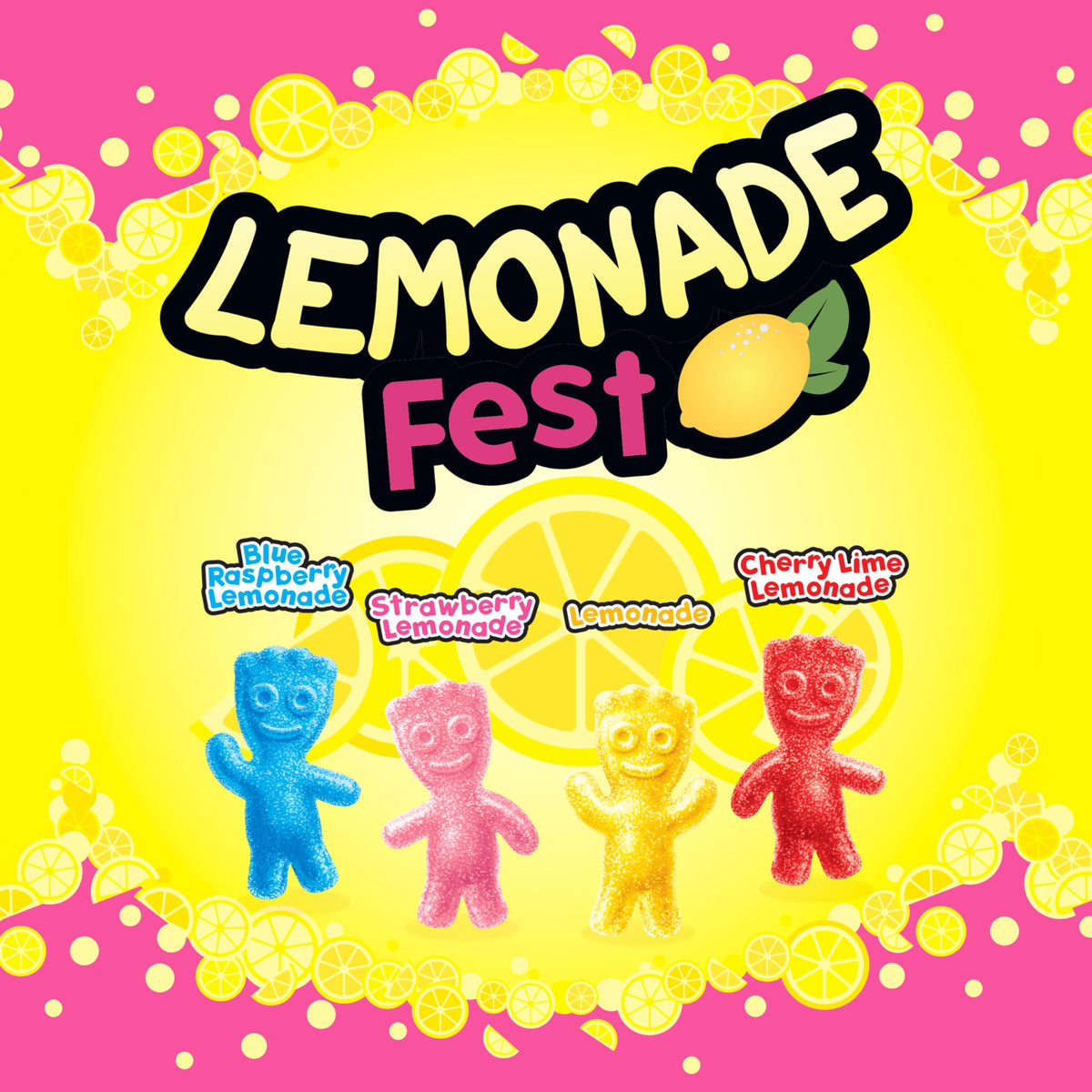 Sour Patch Kids Lemonade Fest soft chewy texture close-up