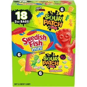 Sour Patch Kids original candies packaging for on the go snacking