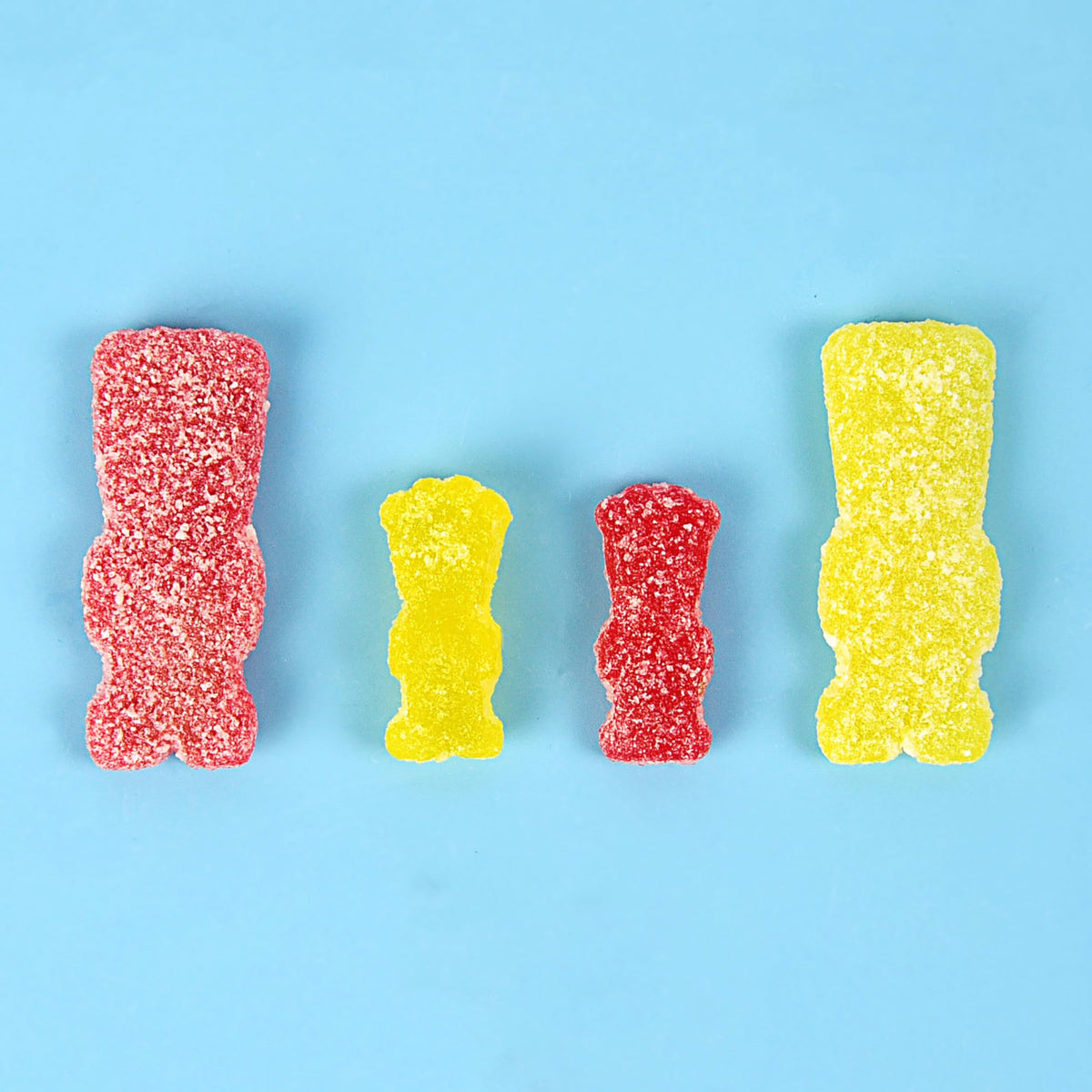 Colorful Sour Patch Kids Big Kids used as party favors for celebrations.