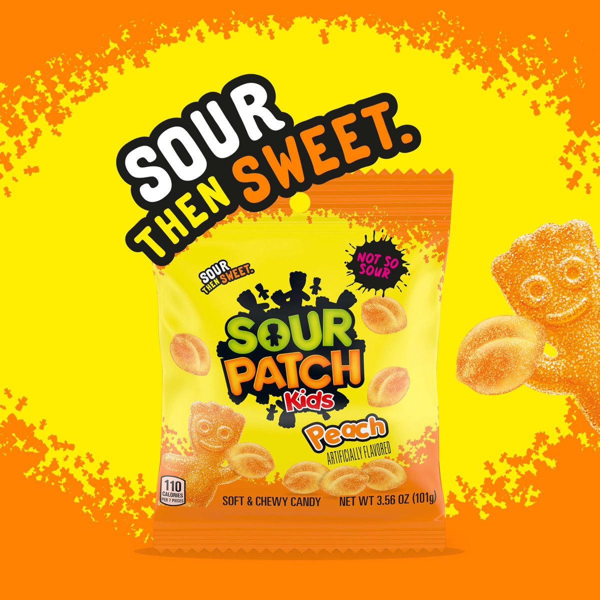 Sour Patch Kids Peach bulk snack pack for parties and gatherings.