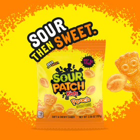Sour Patch Kids Peach bulk snack pack for parties and gatherings.
