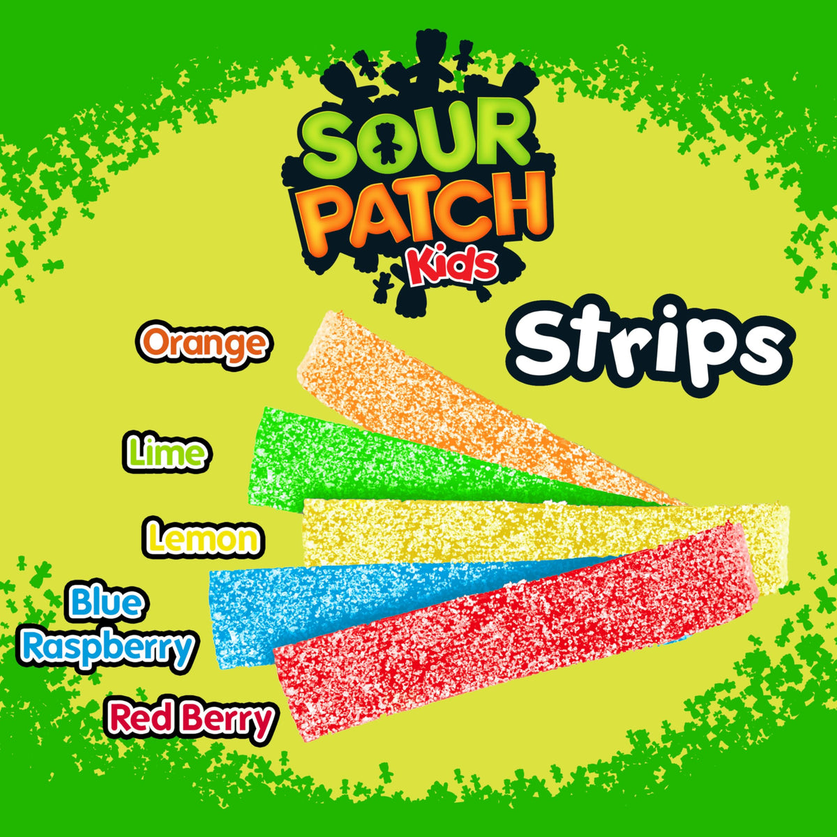 Sour Patch Kids lemon strips providing zesty lunchtime brightness