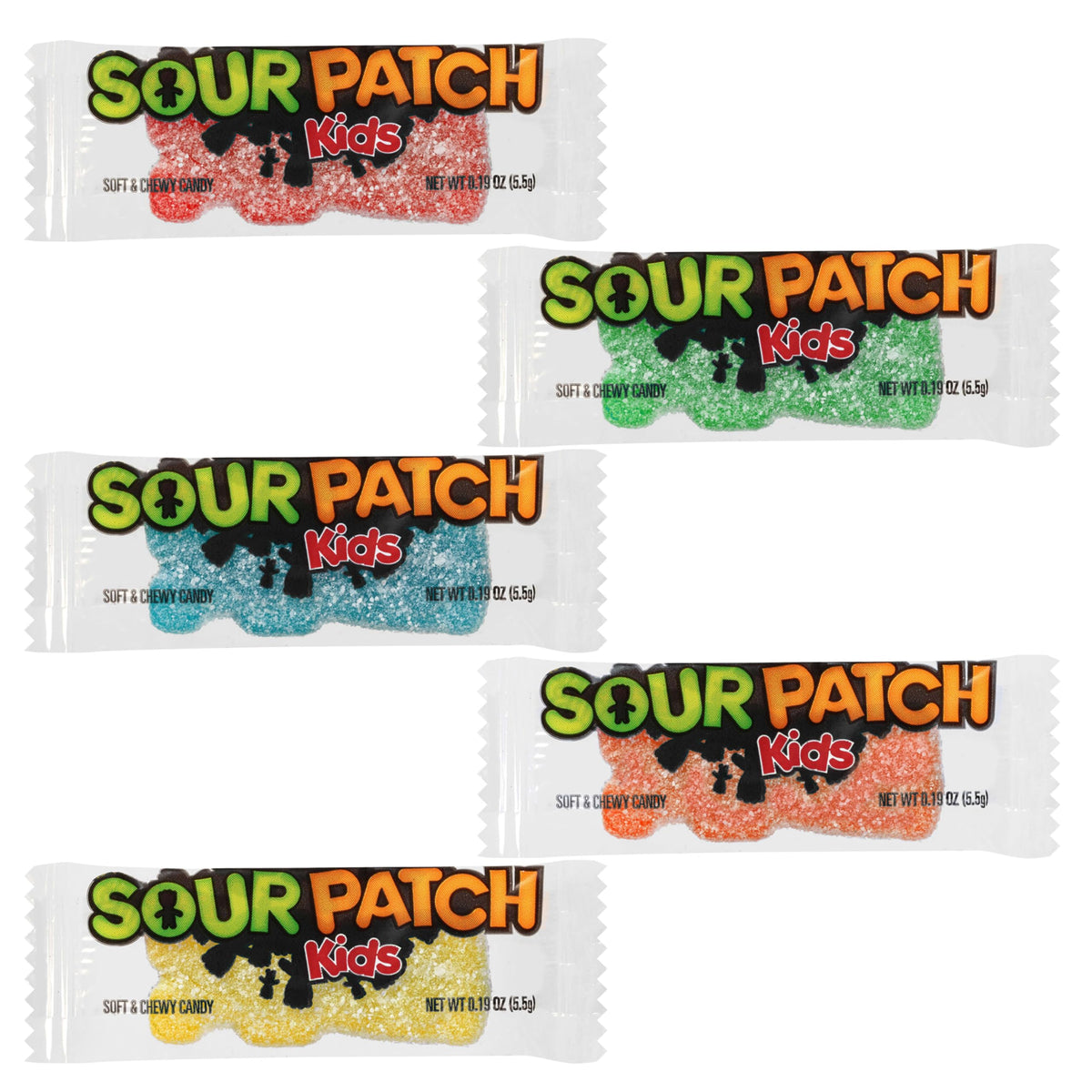 Sour Patch Kids Big Kids close-up shows fruity sour flavors.