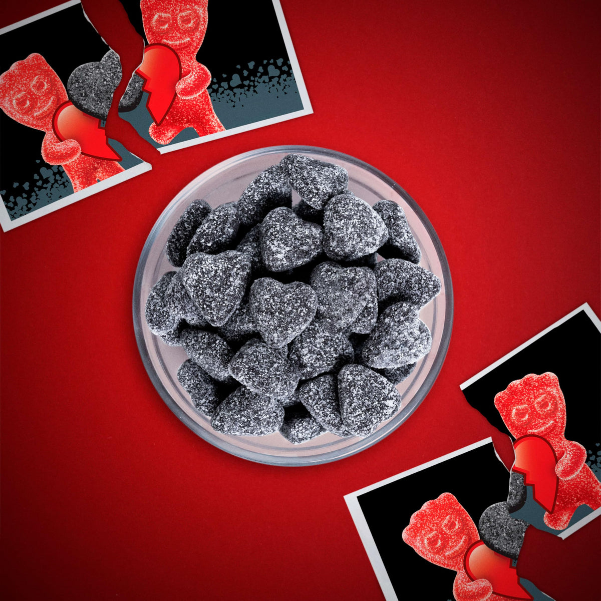 Sour Patch Kids Sour Hearts Black Raspberry party snack setup for gatherings.