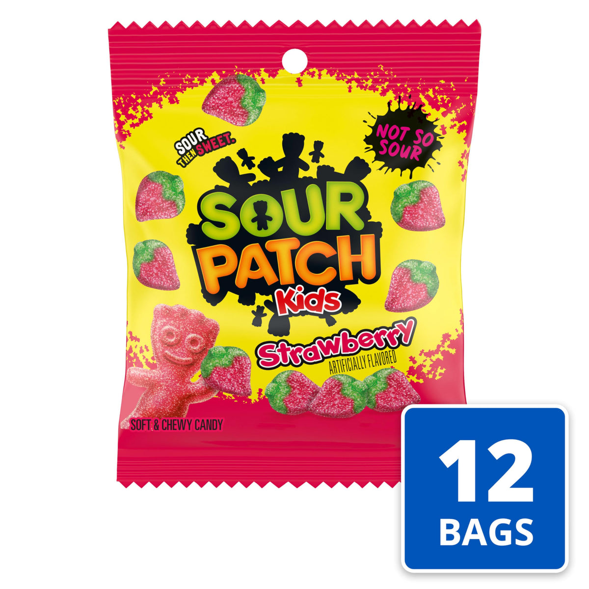 Sour Patch Kids seal on bag preserves softness and freshness for everyday snacking.