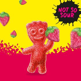 Sour Patch Kids strawberry candy delivers soft texture and playful shapes.