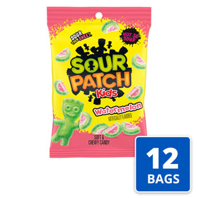 SOUR PATCH KIDS Watermelon candy shaped as slices adds a playful snacking twist.
