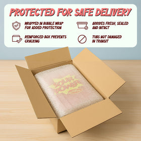 Sour Power belts arrive bubble-wrapped to protect during shipping.