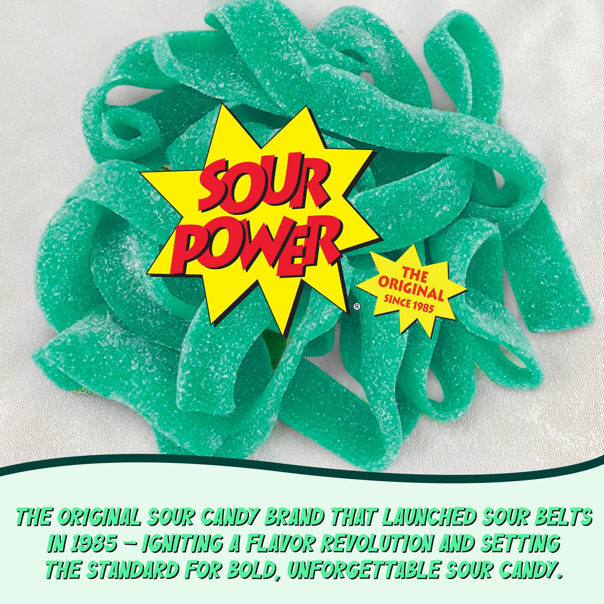 Sour Power Belts bulk tub with reinforced packaging