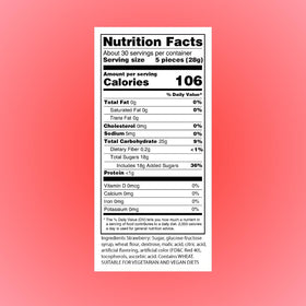 Sour Power Strawberry Straws texture close-up highlighting soft chewy bite for on-the-go snacking.