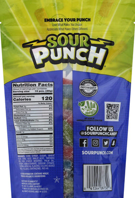 Sour Punch Bites with signature sour coating, bold flavor in every chew.