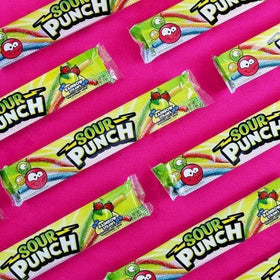 Sour Punch Rainbow flavors in action for party snacking.