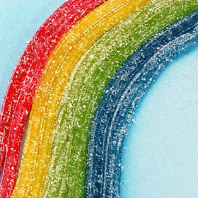 Sour Punch Rainbow Straws in assorted colors for snacking.
