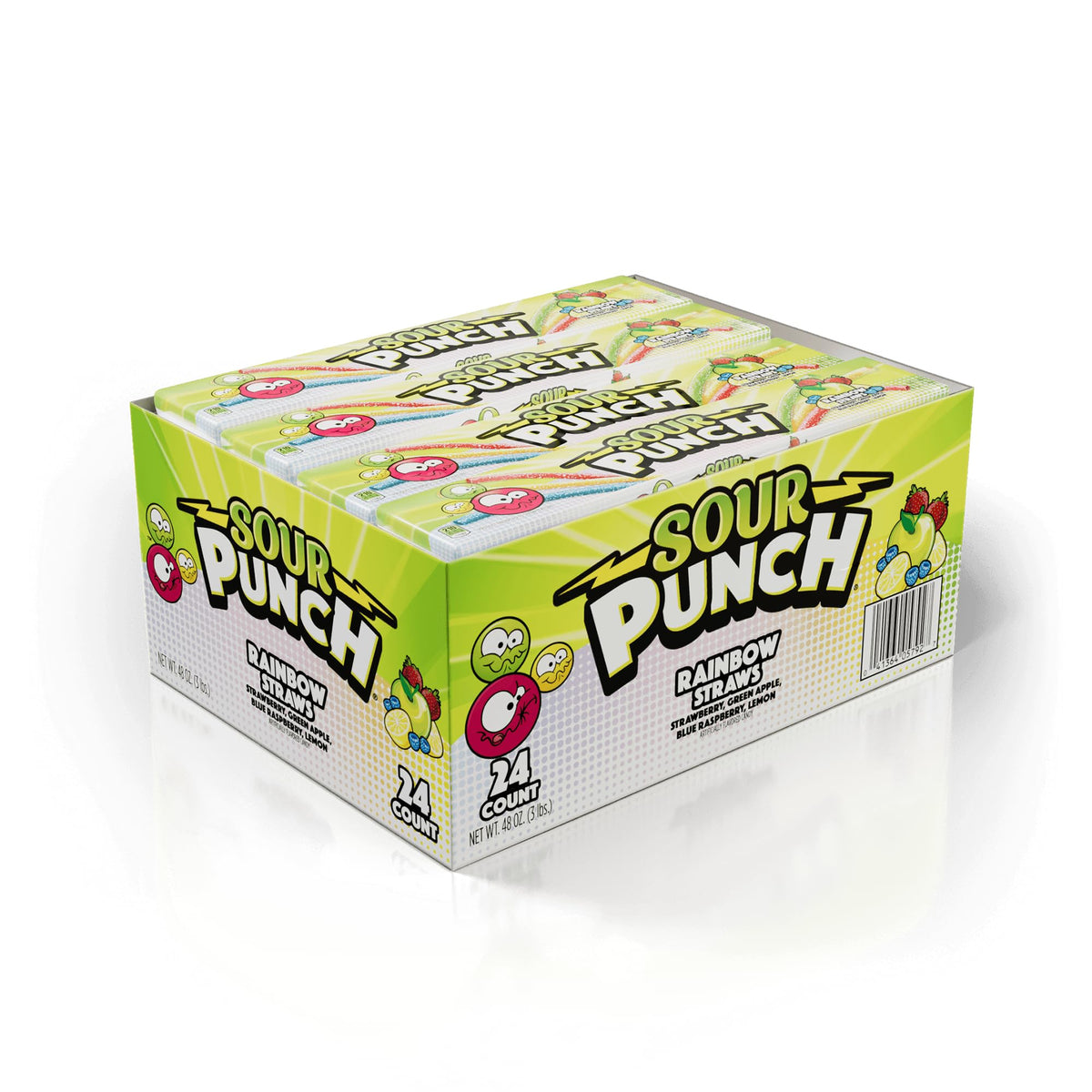 Sour Punch Rainbow Straws colorful pack for sharing.
