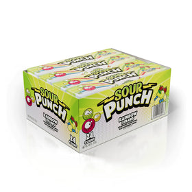 Sour Punch Rainbow Straws colorful pack for sharing.