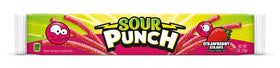 Close-up of sour sugar coating on Sour Punch Strawberry Sour Straws