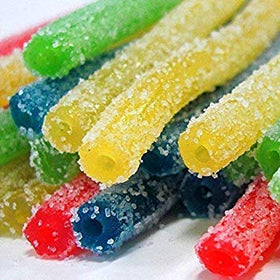 Sour Punch Straws rainbow flavors assortment ready to enjoy as a treat