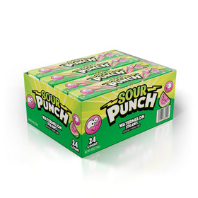 Sour Punch Watermelon Sour Straws tray 2oz highlights tangy flavor perfect for sharing.