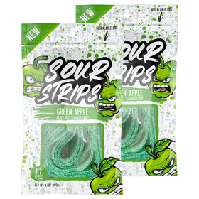 SOUR STRIPS stacked belts ready for sharing.