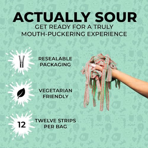Appleberry Sour Strips bags demonstrating convenient three-pack resealability.