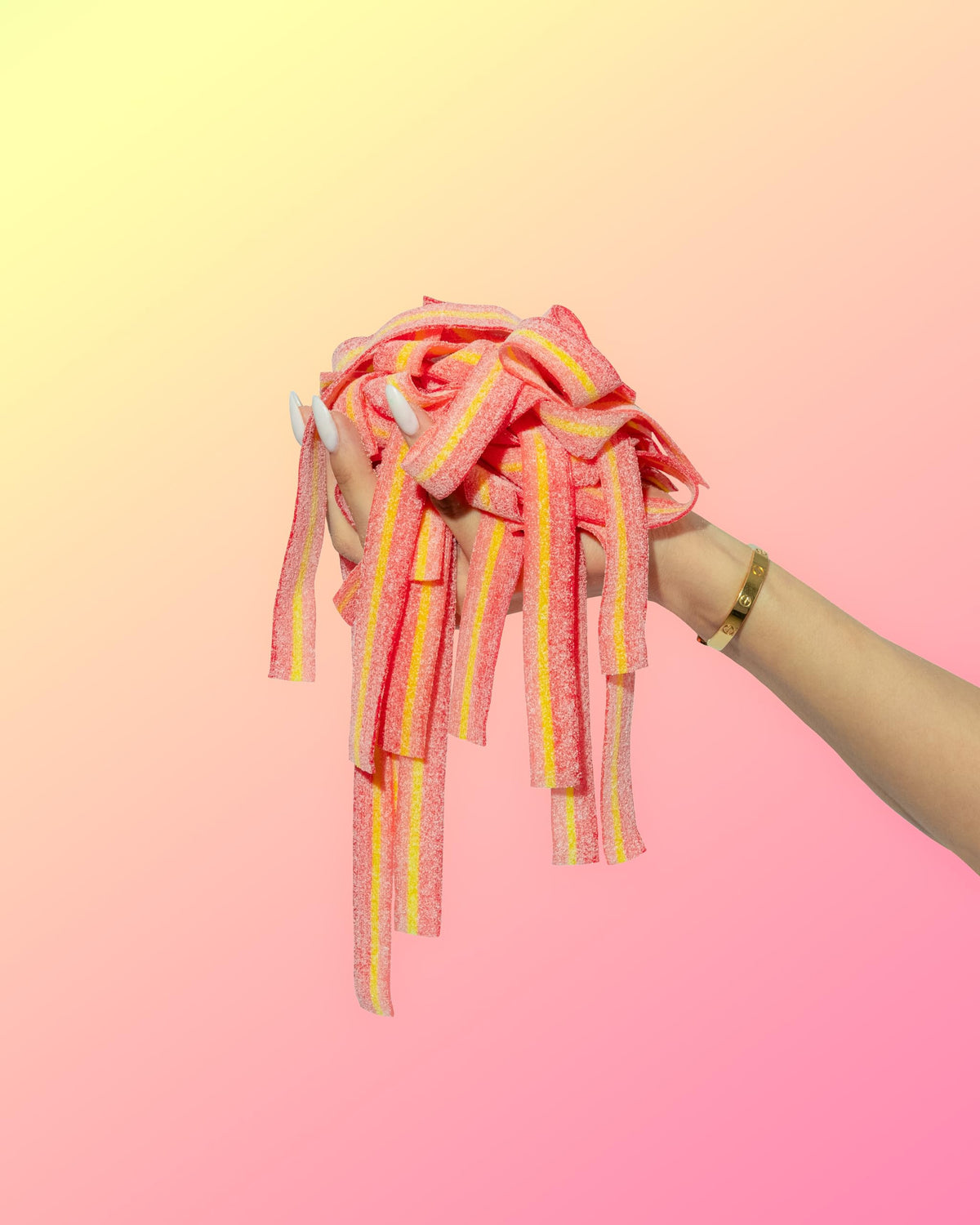 SOUR STRIPS Lemonberry belt enjoyed as a convenient snack.
