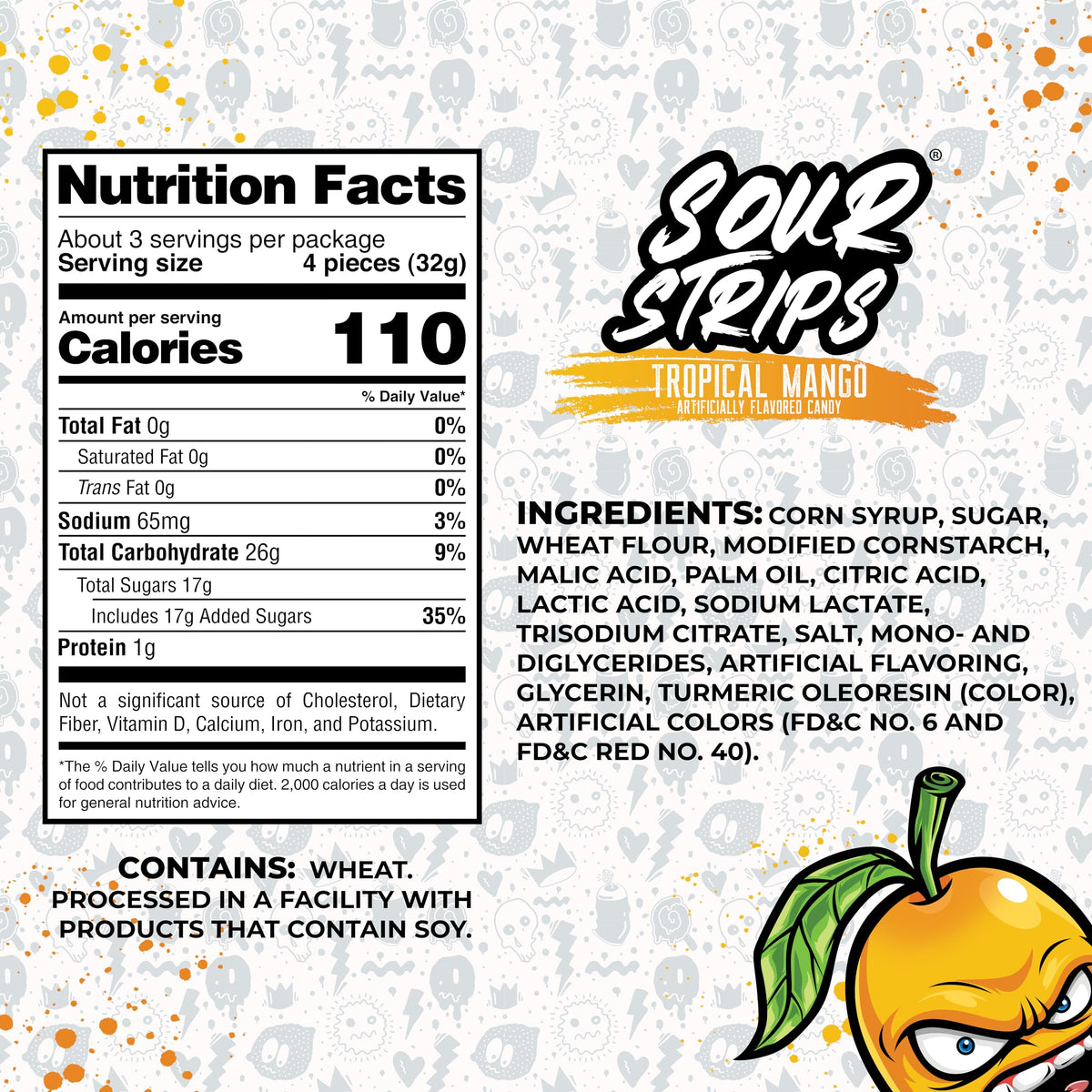 Sour Strips Mango Belts resealable bags illustrate freshness for sharing or storage.