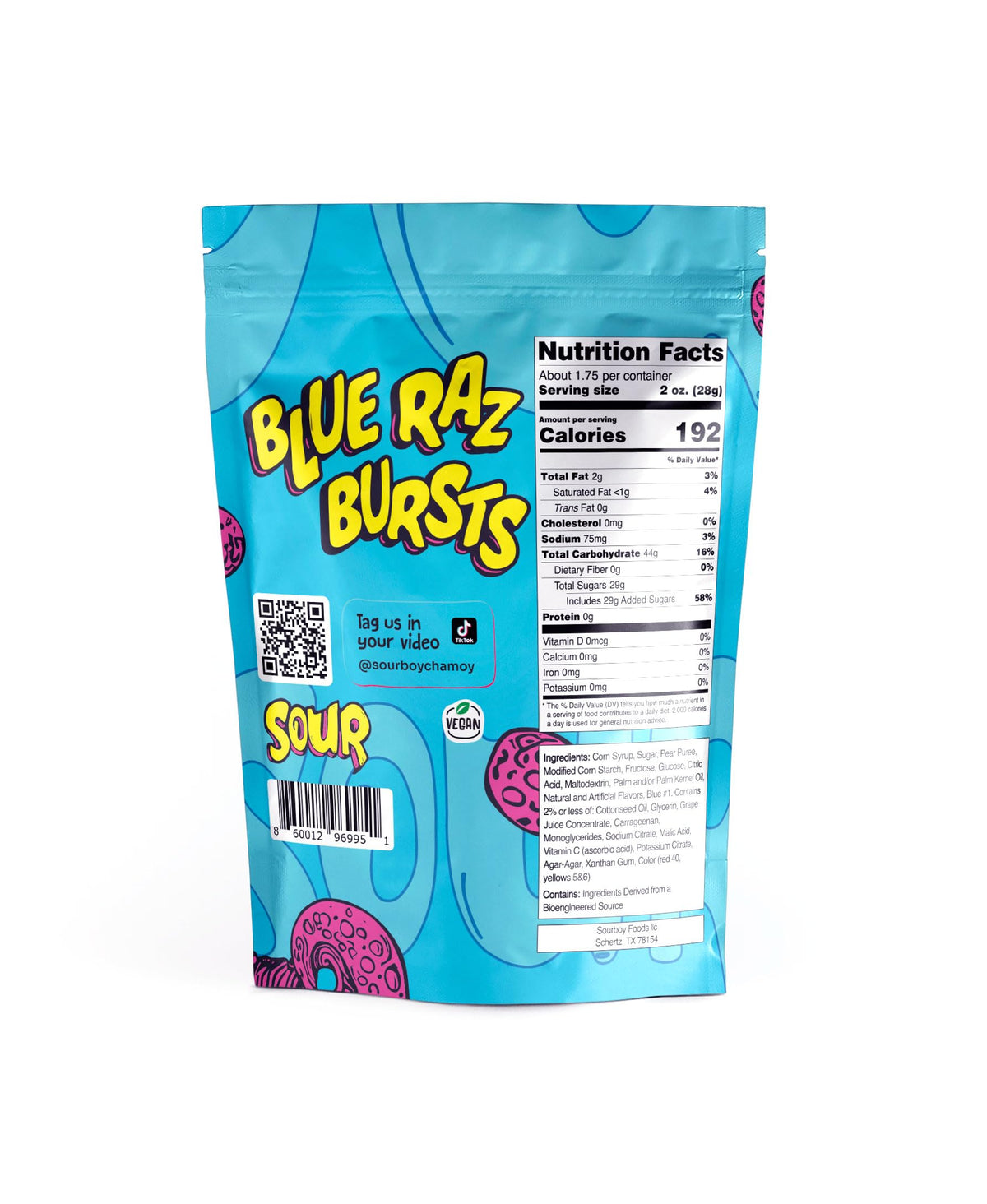 Sourboy Blue Raspberry Gushers TikTok-viral image reflects trend-worthy sour candy.