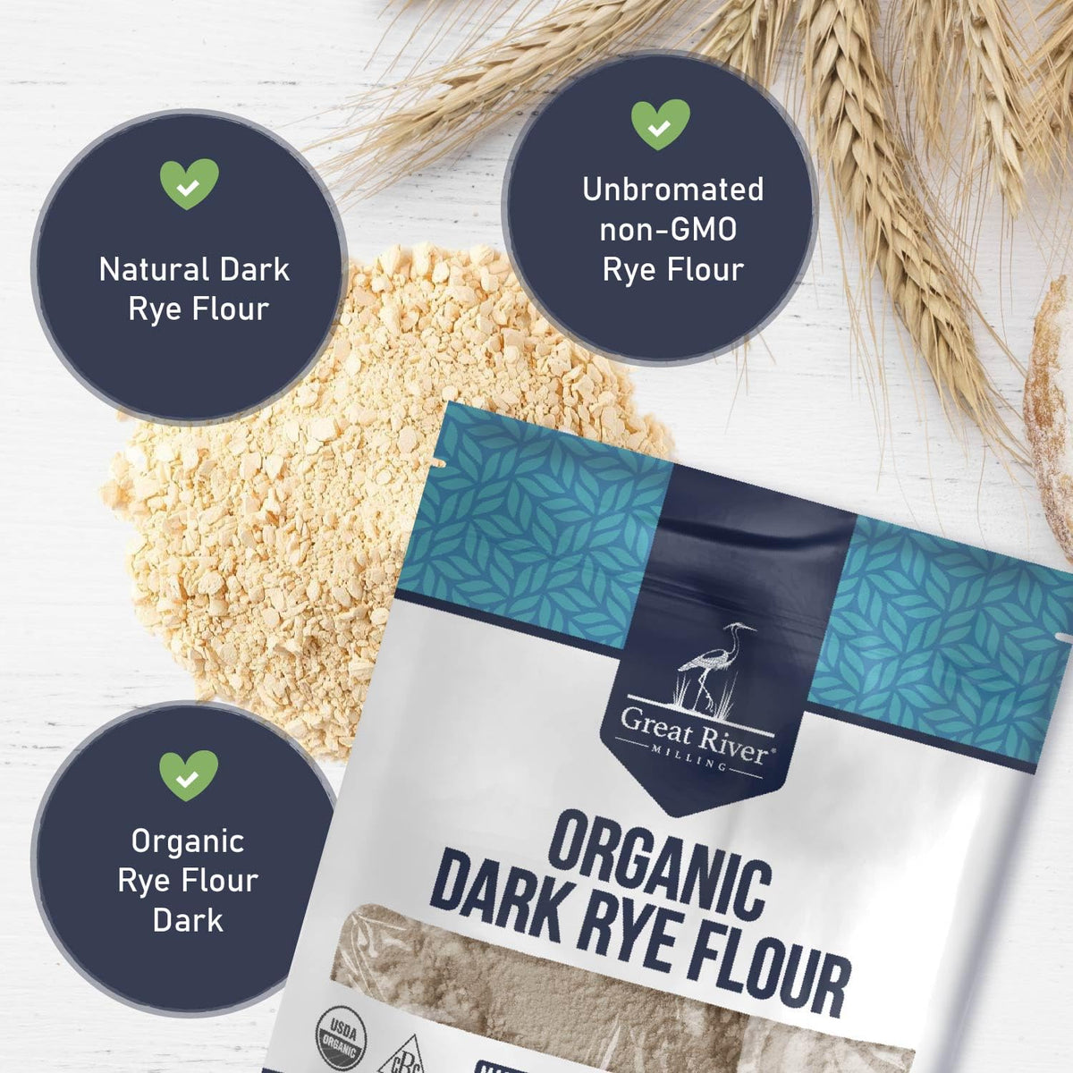 Great River Milling Organic Dark Rye Flour boosts sourdough starter flavor