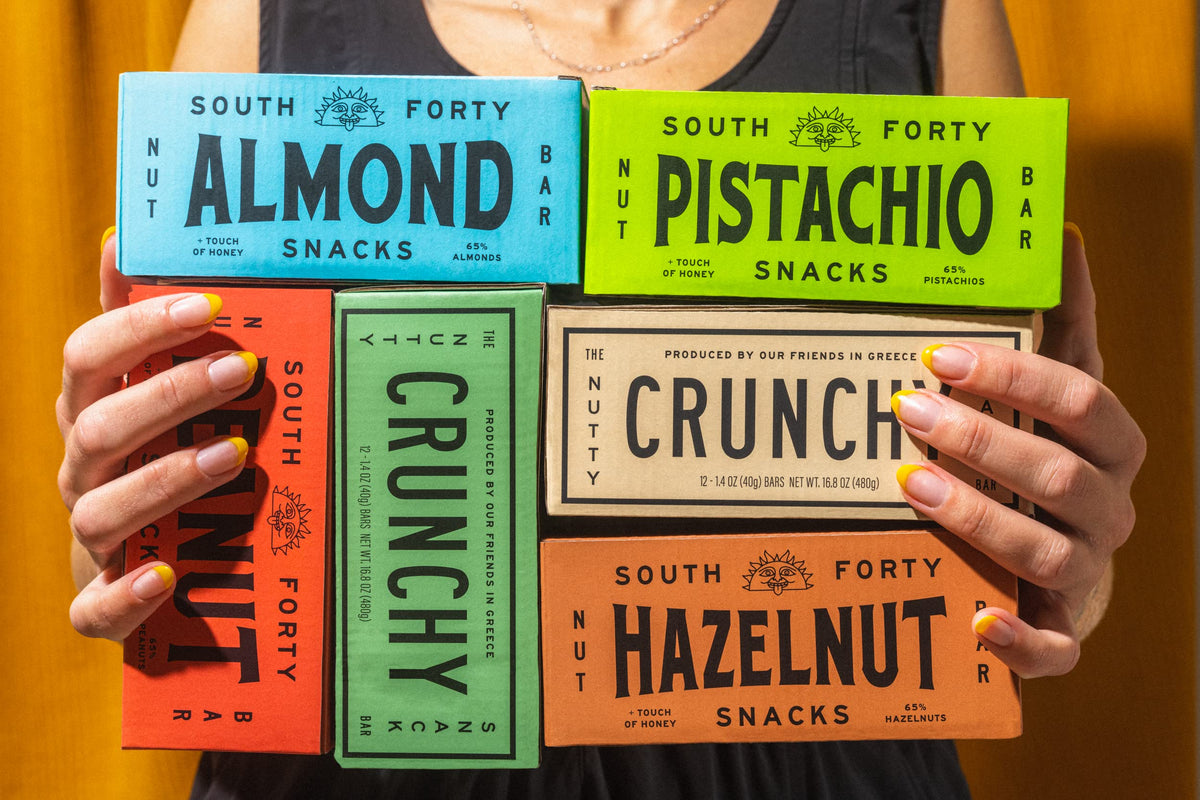 South 40 gluten-free non-GMO badge on packaging.