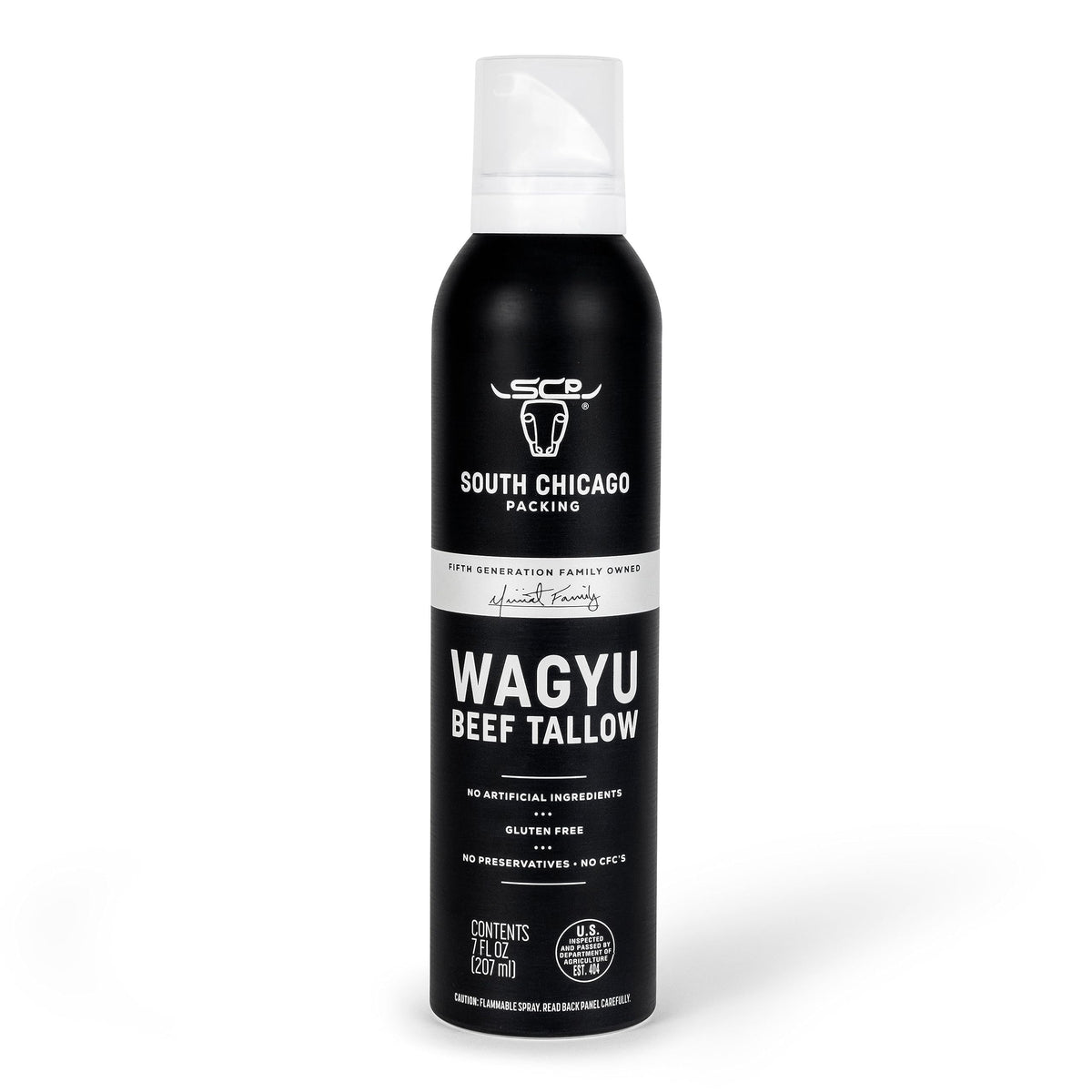 South Chicago Packing Wagyu Tallow Spray bottle for easy, nonstick sautéing.