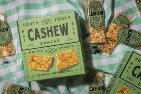 South Forty Snacks 40 g bar pack of 12 displayed for convenient sharing.