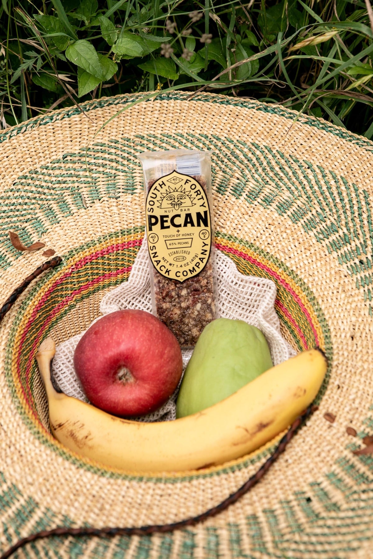 SOUTH FORTY SNACKS pecan bar on shelf, trusted snack choice.