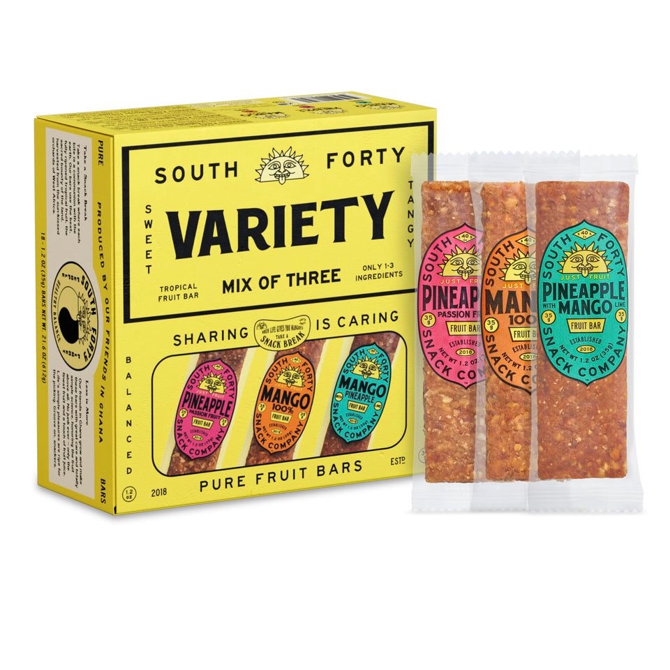 South Forty Snacks mango bar for a refreshing on-the-go snack.