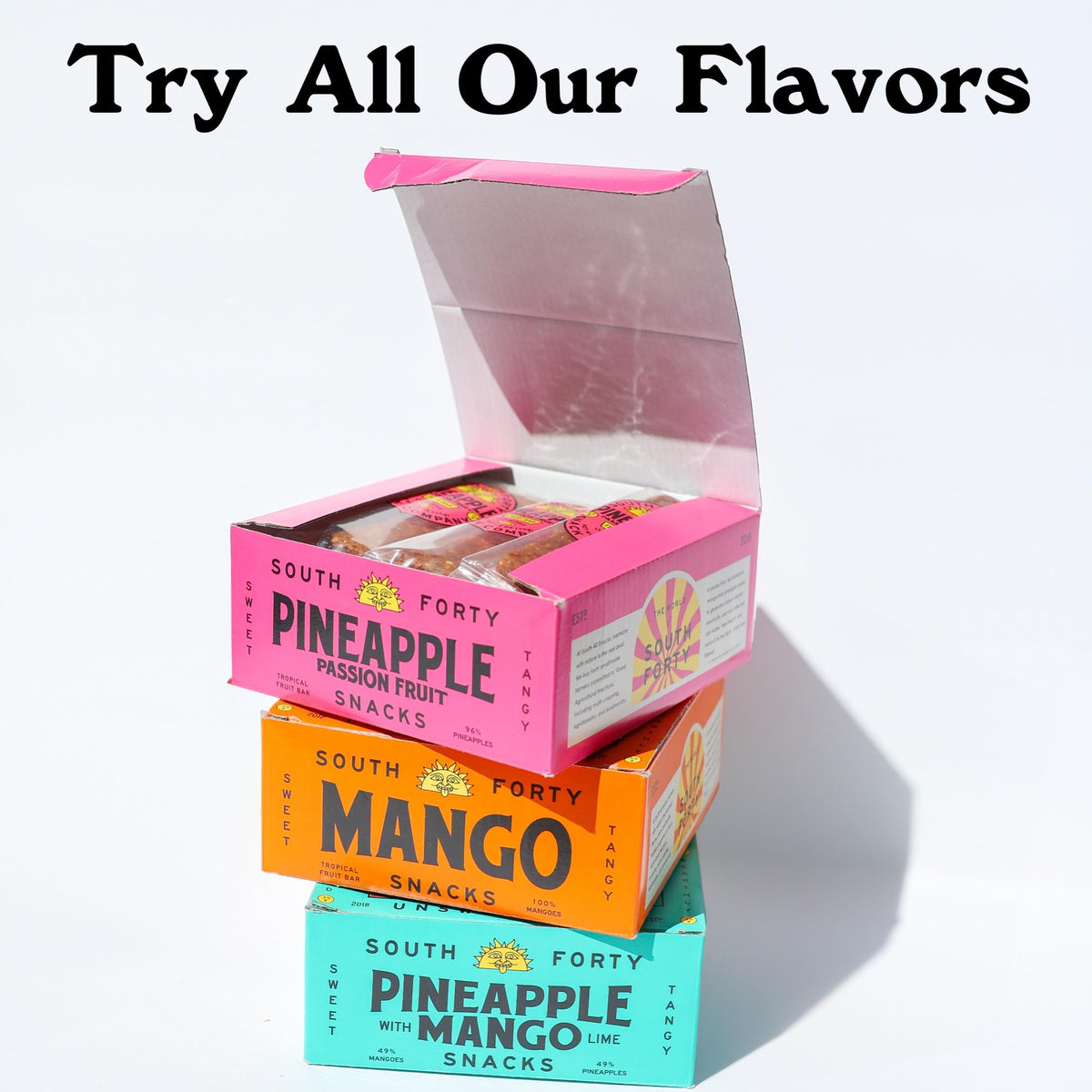 South Forty Snacks three-ingredient pineapple mango lime bar ingredients