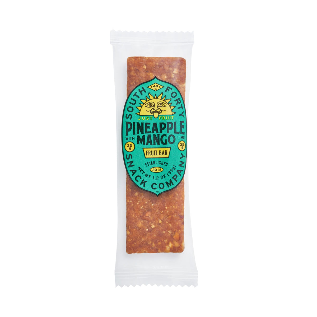 South Forty Snacks tropical bar texture close-up highlighting real fruit notes
