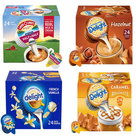Southern Basics caramel macchiato creamer singles offer quick-stir convenience